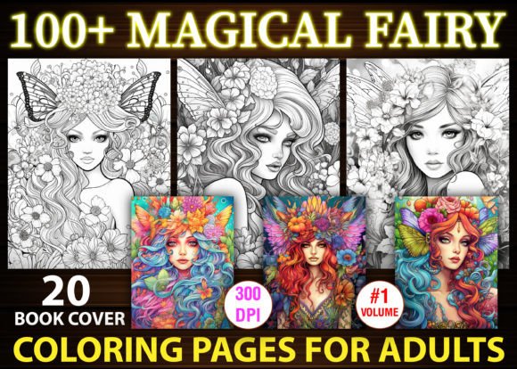 100 Magical Fairy Coloring Pages KDP: A Creative Resource for Adults