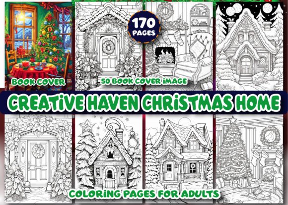 170 Christmas Home Coloring Pages for Creative Expression and Relaxation