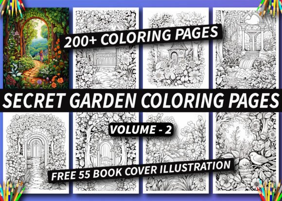 200 Secret Garden Coloring Pages