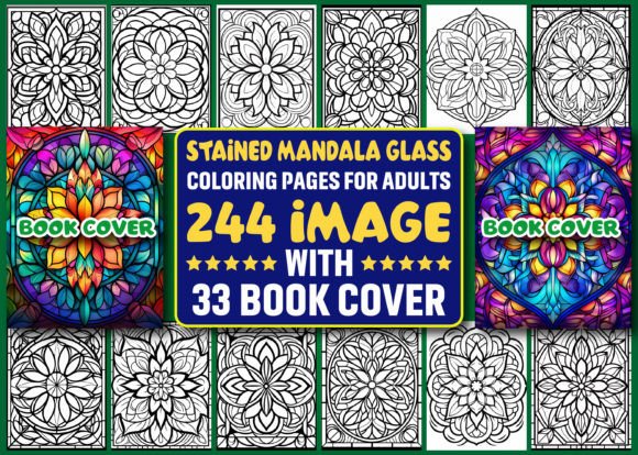 244 Stained Mandala Glass Coloring Page