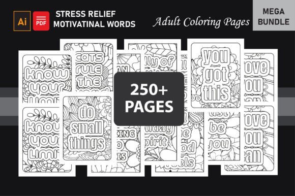 250 Motivational Adult Coloring Pages