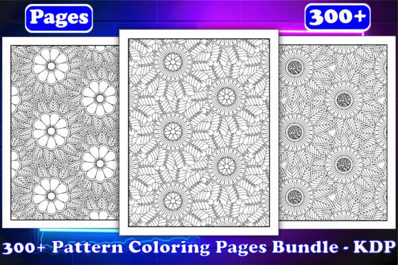 300 Pattern Coloring Pages Bundle - KDP