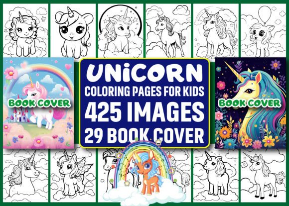 425 Unicorn Coloring Pages for Kids