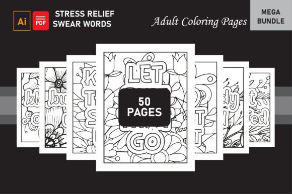 50 Stress Relief Adult Coloring Book: A Creative Way to Find Peace