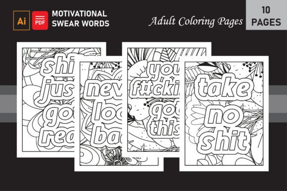 Adult Motivational Swear Words Coloring Pages