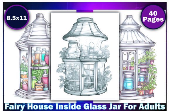 Fairy House Inside Glass Jar for Adults