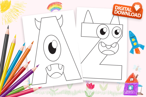 Halloween Monster Alphabet Coloring Book