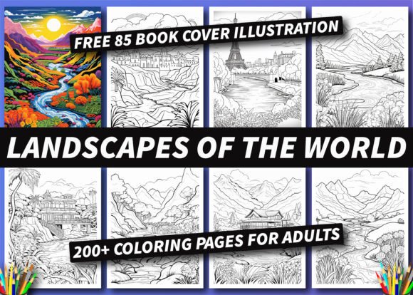 Landscapes of the World Coloring Pages
