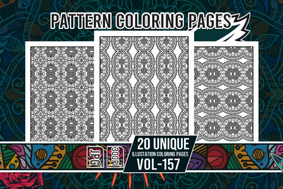 Pattern Coloring Pages Vol-157 Interiors: A Creative Resource for Artists and Businesses