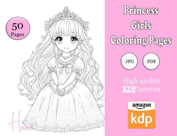 Princess Coloring Book - Princess Girl: A Creative Resource for Kids