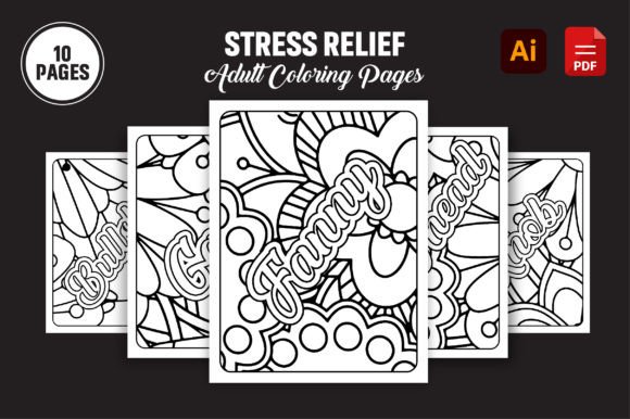 Stress Relief Adult Coloring Pages V58: A Creative Way to Relax and Recharge