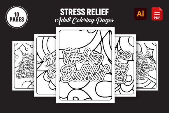 Stress Relief Adult Coloring Pages V70: A Creative Way to Relax and Recharge