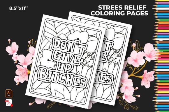 Stress Relief WorD Adult Coloring Page 2: A Creative Way to Relax