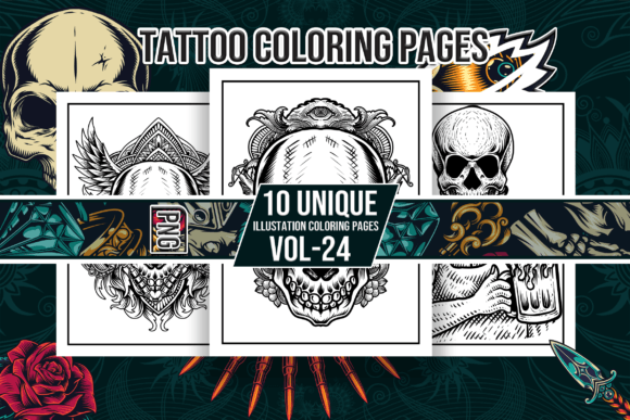 Tattoo Coloring Pages Vol-24 Interior